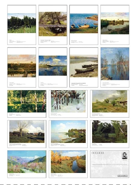 Isaac Levitan Art Postcards (30-Pack)